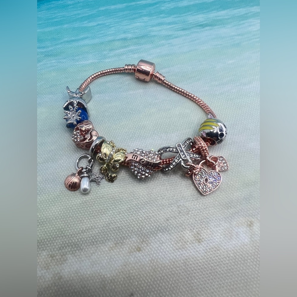 17Cm Bracelet Rose Gold Coat Women’s Fashion Jewelry Gift For MOM Trendy Style
